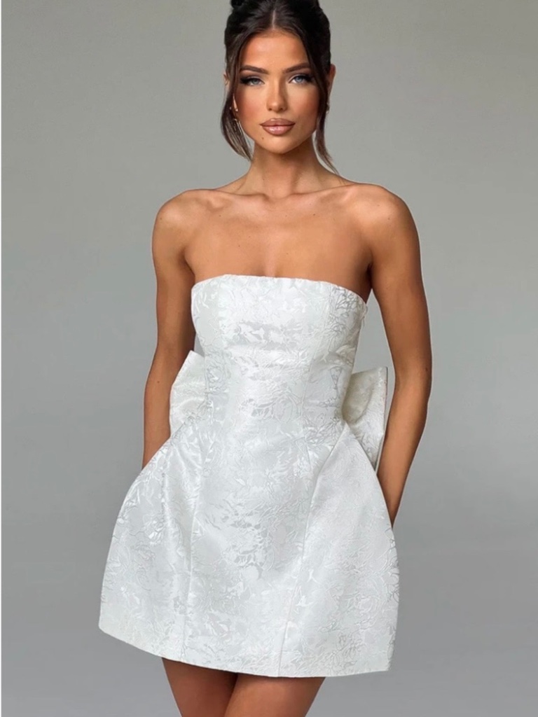 Baby Boo Elenora Mini Dress In Ivory